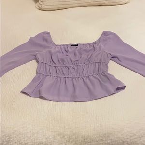 Who What Wear Lavender Crop top